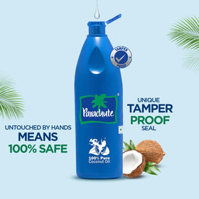 Parachute label and nutritional panel detail showing transparency and trust benefit