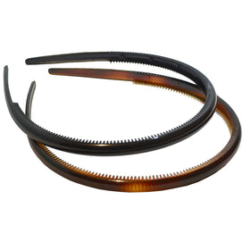 Parcelona front view of tortoise shell headband set showing polished finish and colors