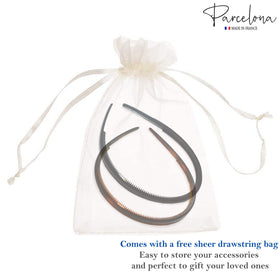 Parcelona gift-ready box with headband demonstrating presentable packaging and convenience