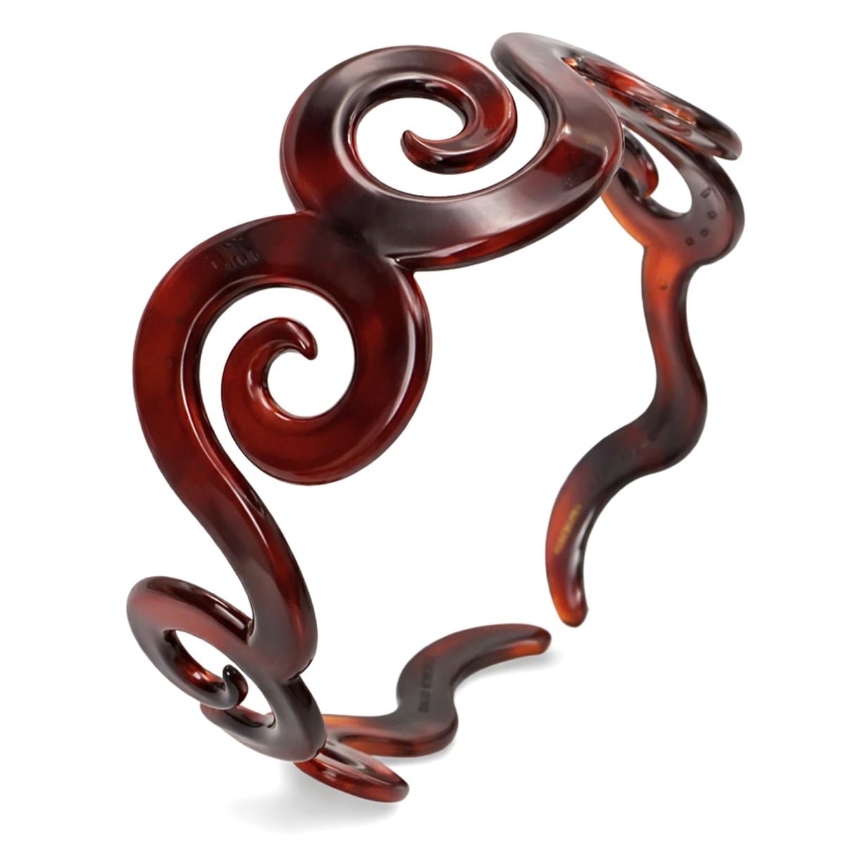 Parcelona headband front view showing tortoise swirl and elegant finish