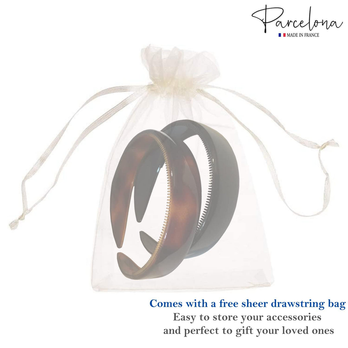 Parcelona headband styled with desk outfit showing effortless polished accessory benefit