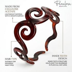 Parcelona headband worn by model styling hair for everyday elegant look