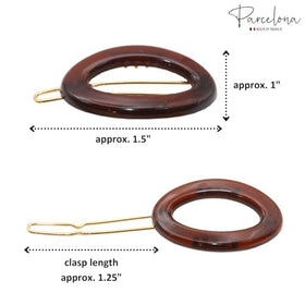 Parcelona two shell and two black clips laid flat showing color options