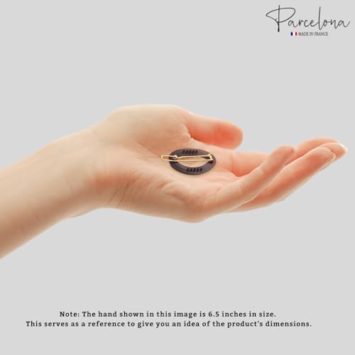 Parcelona clip worn in hair side profile with neat hold and discreet look