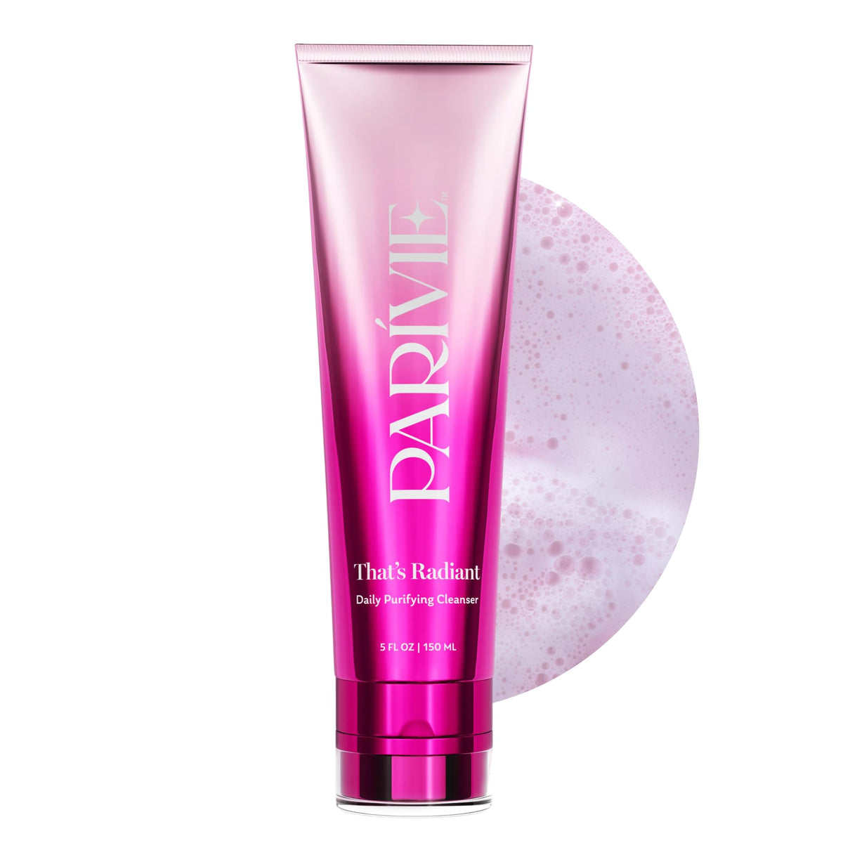 Parívie front packaging showing 5 fl oz bottle and label, clear product identity and benefit