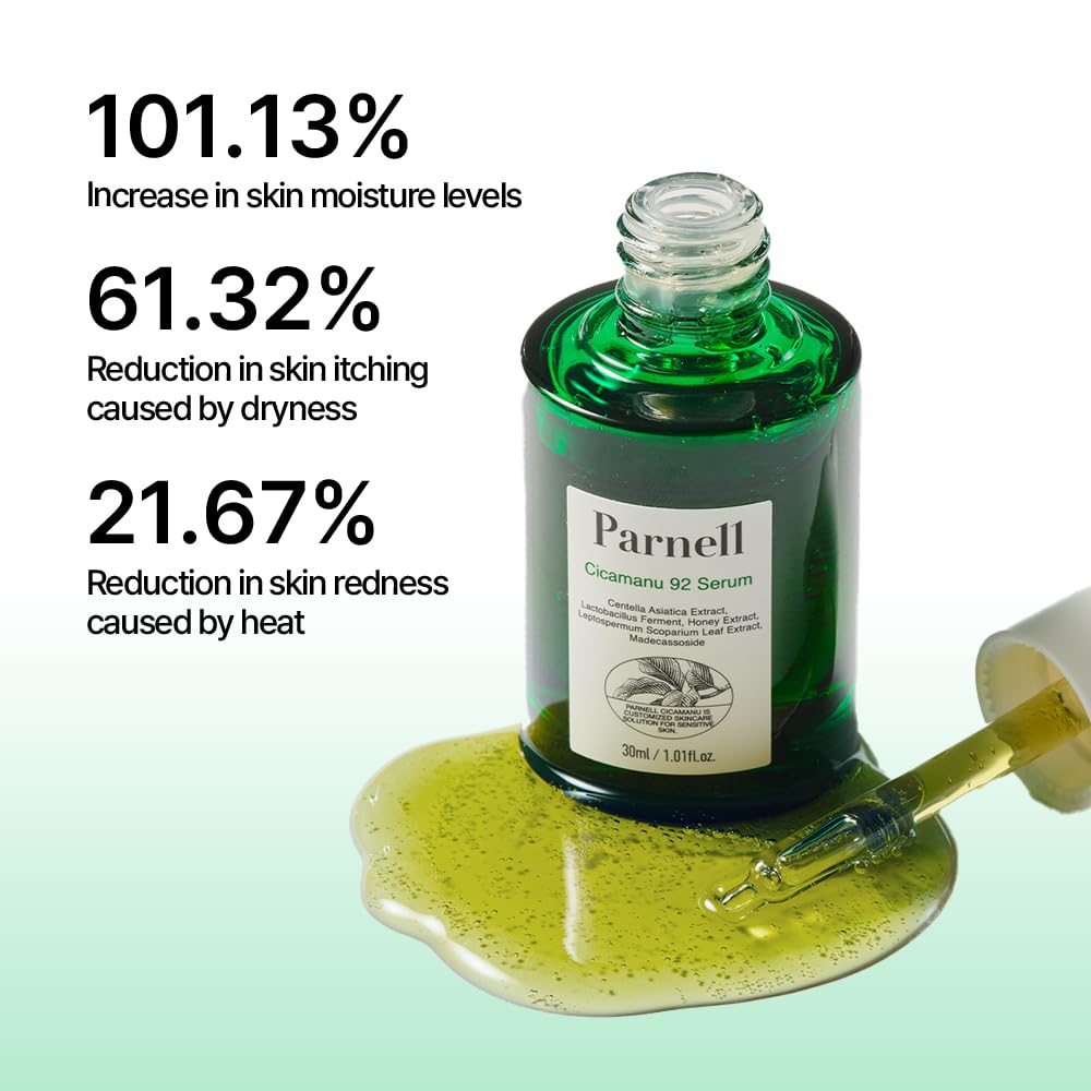 Parnell 30ml size comparison next to a credit card, clear scale and portability