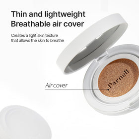 Parnell compact size scale next to hand demonstrating portable cushion convenience