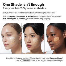 Parnell Cicamanu texture swatch on skin showing moisturizing finish and luminous effect