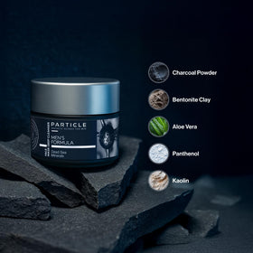 Particle swatch on hand demonstrating clay spreadability and coverage benefit
