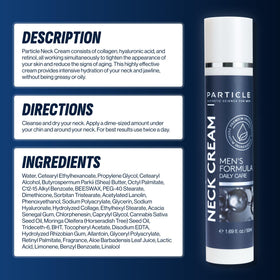 Particle cream on bathroom counter in morning routine suggesting easy use benefit