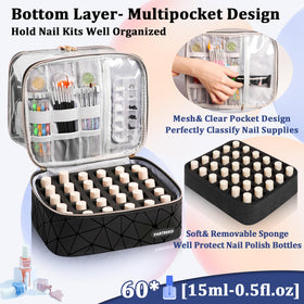 Partreko open double layer displaying polishes and lamp organization