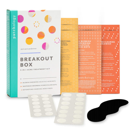 Patchology front packaging showing kit contents and benefits