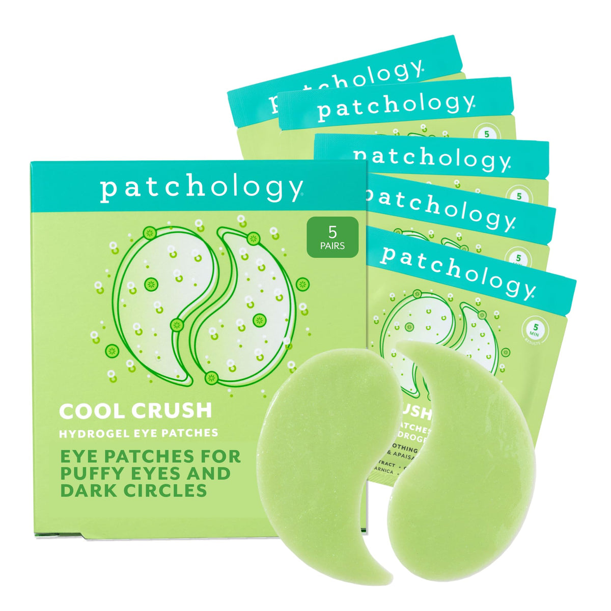 Patchology front packaging showing 5 pairs and cooling benefits