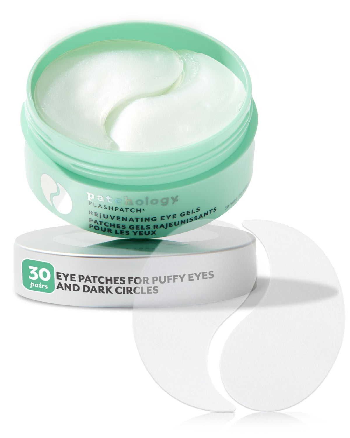 Patchology front packaging showing 30 pairs and benefits