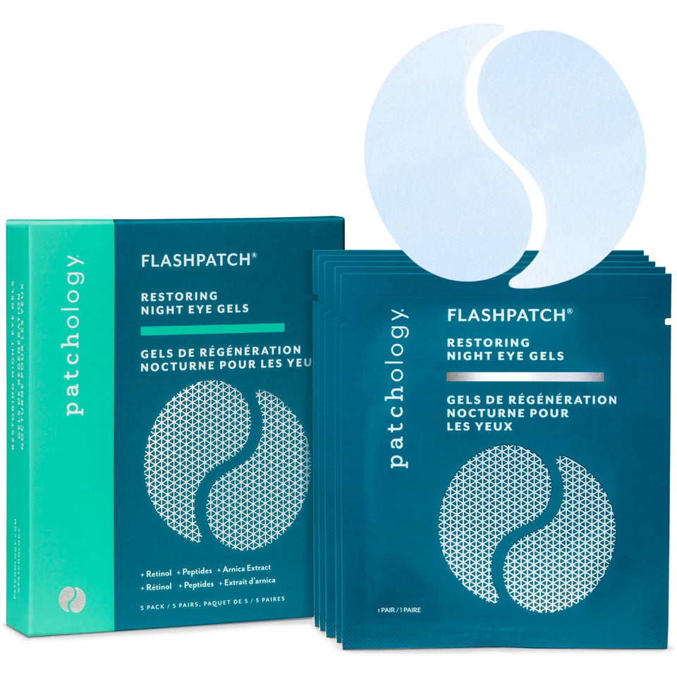 Patchology front packaging showing five pairs for quick overnight refresh