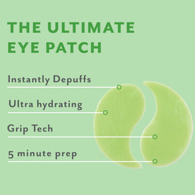 Patchology ingredients display with cucumber and peptide accents