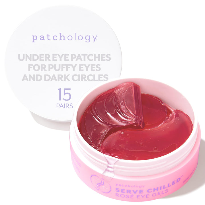 Patchology jar front packaging showing brand and product benefits