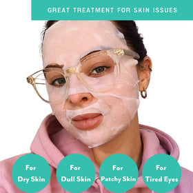 Patchology sheet mask close-up texture highlighting soothing essence and hydration