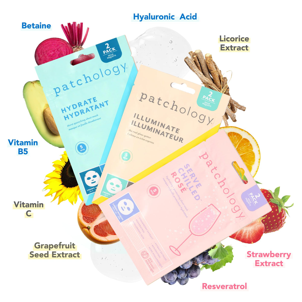 Patchology close-up of sheet mask soaked in serum to show texture and absorption