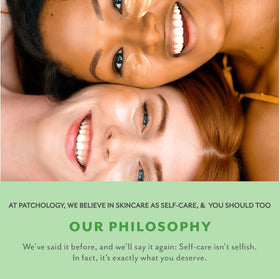 Open Patchology pair with visible serum illustrating hydrating treatment
