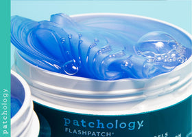 Patchology patches beside a coin showing compact size and travel ease