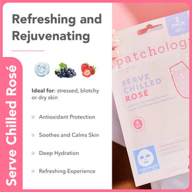 Patchology strawberry extract ingredient shot indicating antioxidant soothing