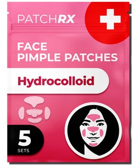 PatchRx front packaging showing five sets and benefits