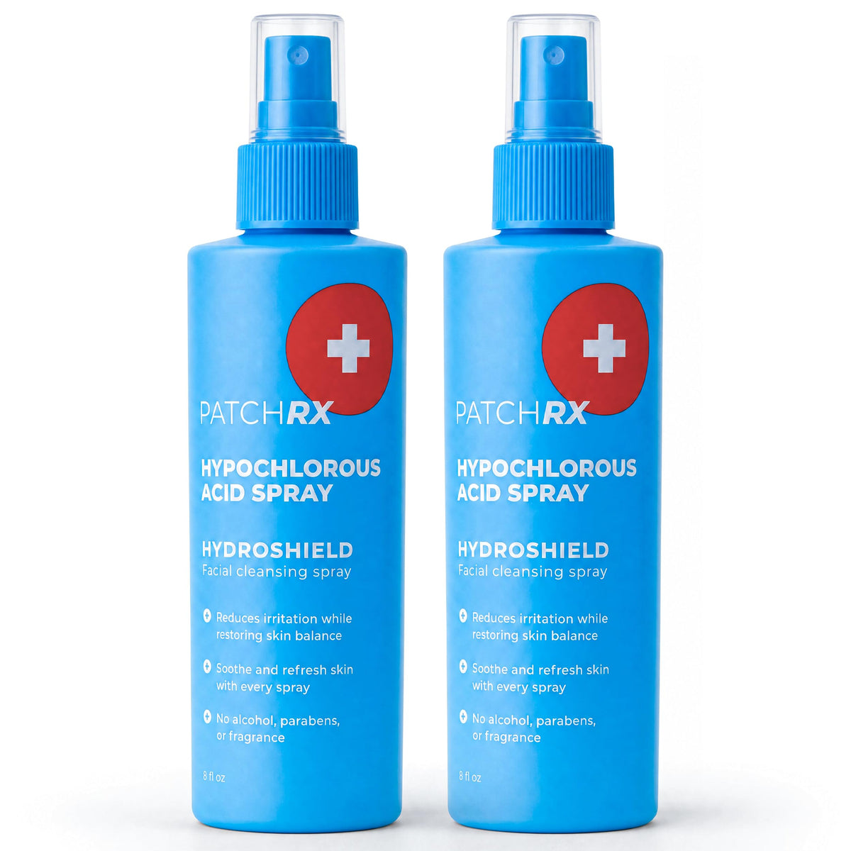 PatchRx front packaging showing bottle and calming design for quick hydration