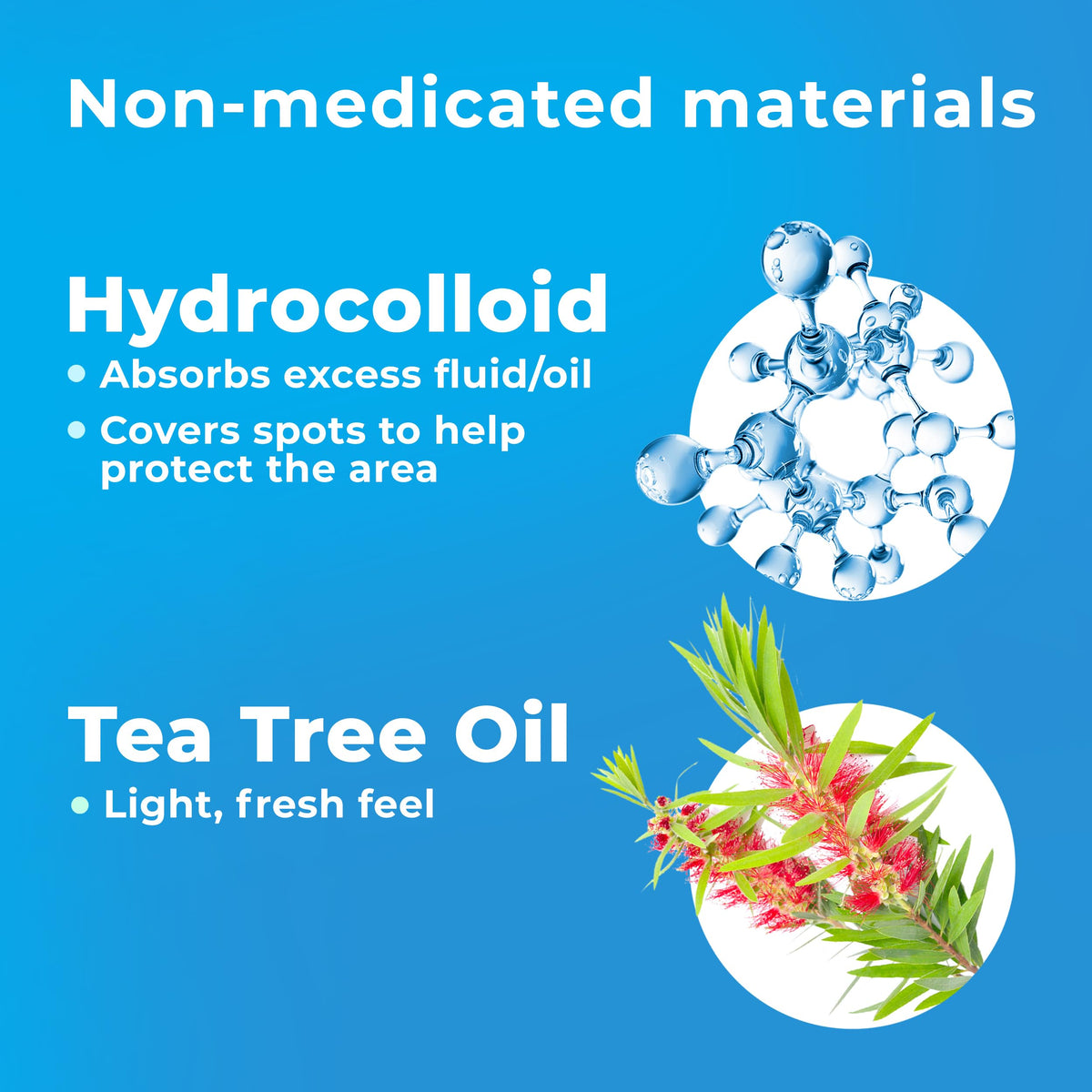 PatchRx label close-up featuring tea tree oil mention and vegan badge