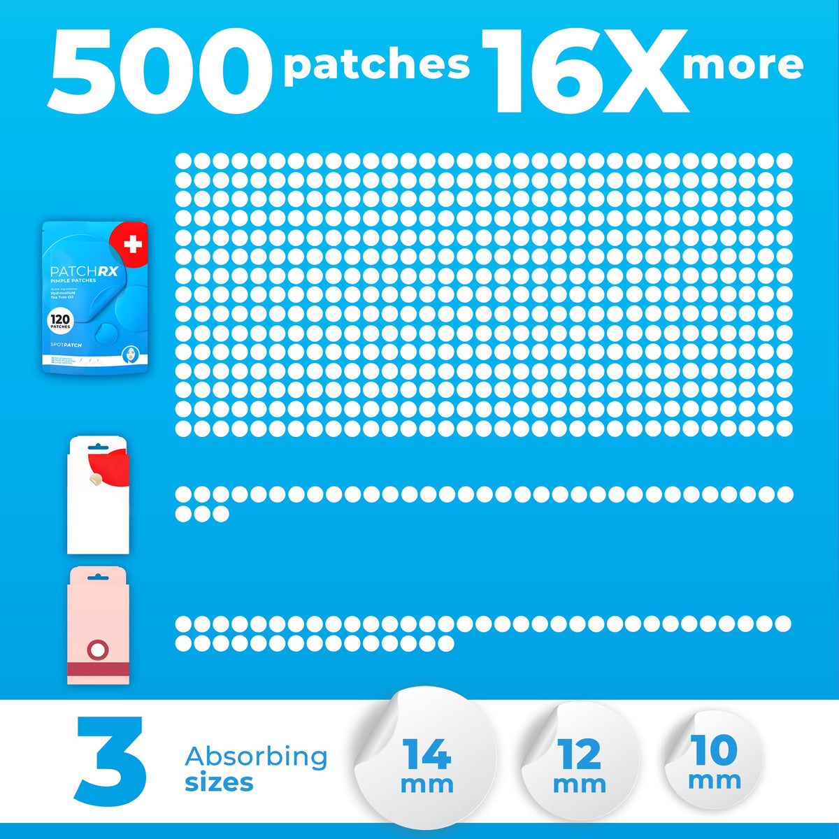 PatchRx patch applied on cheek protecting blemish while skin rests