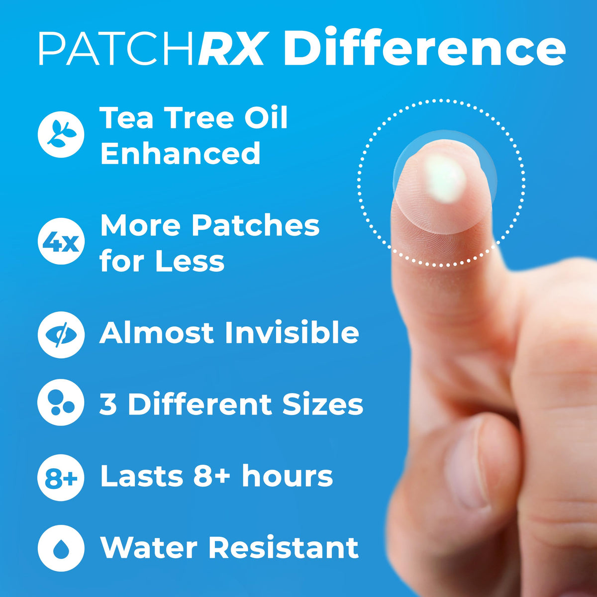PatchRx patch worn overnight on cheek supporting recovery