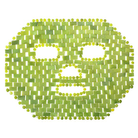 Patelai jade mask front view showing full shape and cooling benefit