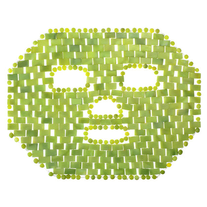 Patelai jade mask front view showing full shape and cooling benefit