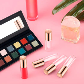 Patelai mini tubes inside a travel makeup bag showing portability for touch-ups