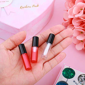 Patelai transparent tube filled with tinted gloss showing color visibility and easy ID