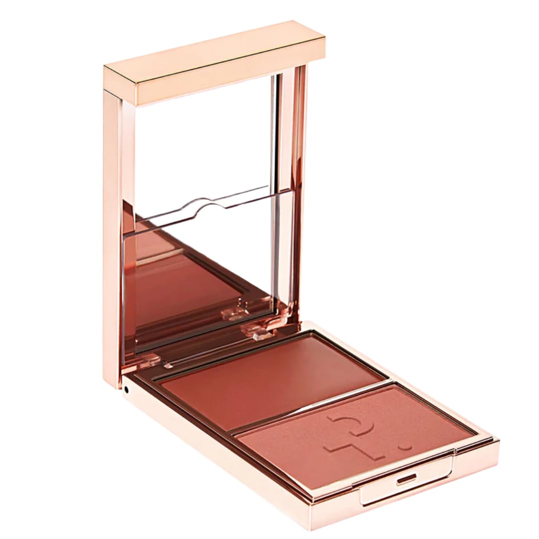 PATRICK TA compact front view showing both crème and powder for travel-friendly versatility