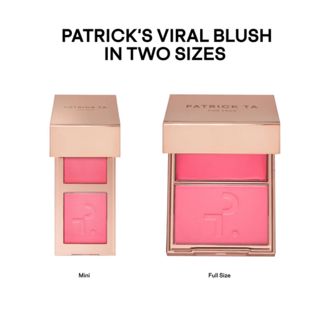 PATRICK TA compact next to coin for scale, highlights pocket-friendly convenience