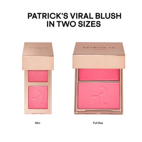 PATRICK TA compact next to coin for scale, highlights pocket-friendly convenience