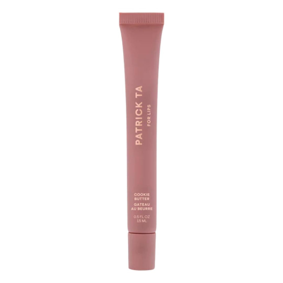 PATRICK TA front packaging showing balm tube and label, highlights portability