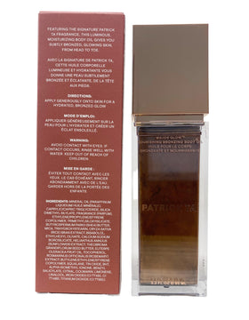 Patrick Ta pouring oil texture close-up highlighting quick absorption and moisturizing benefit