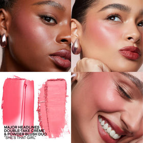 PATRICK TA cream texture close-up demonstrating blendable, dewy finish for natural glow