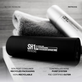 PATRICKS SH1 in-shower use by man for daily cleansing routine
