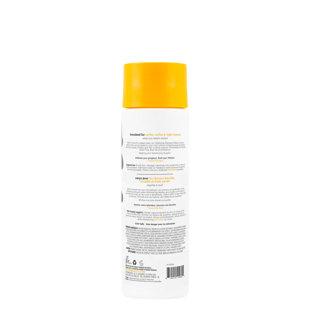 PATTERN shampoo creamy texture poured to show moisturizing consistency