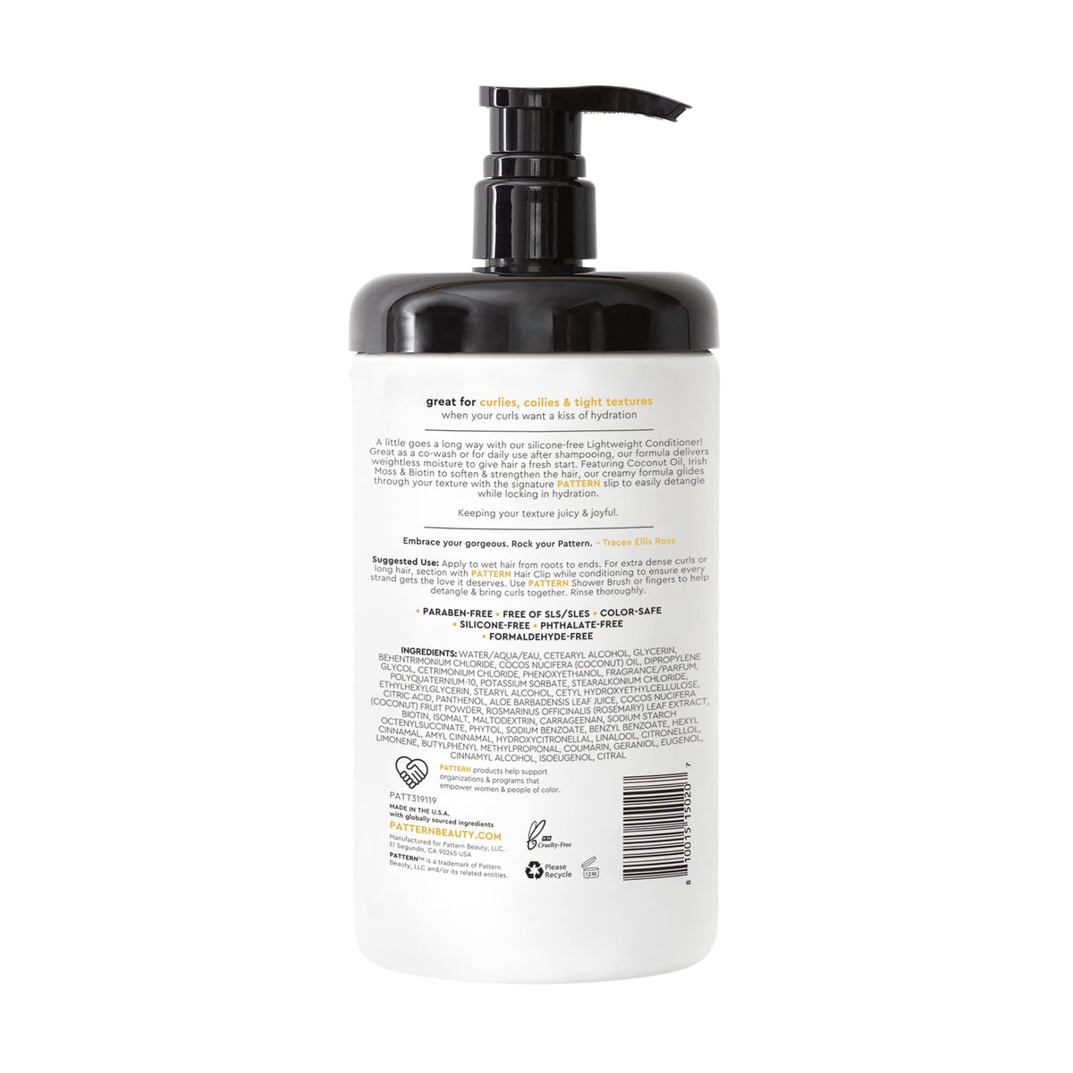 PATTERN conditioner on shower shelf among haircare, convenience for daily routines