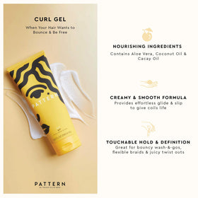 PATTERN product label highlighting aloe and cacay oil ingredients