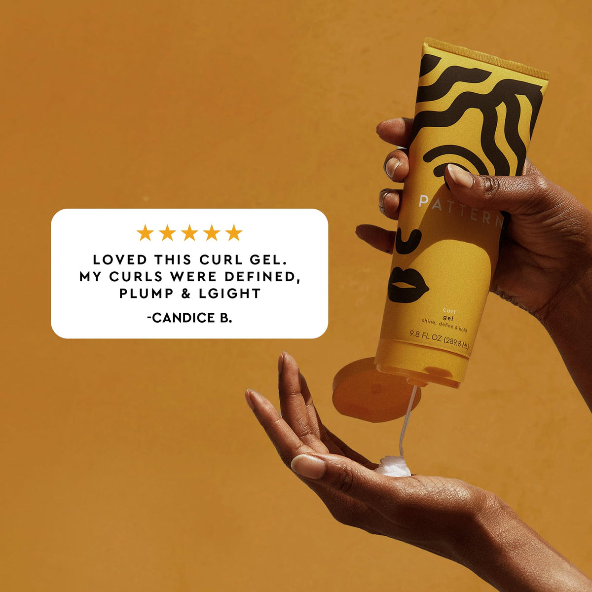 PATTERN lifestyle shot in bathroom styling routine for everyday use