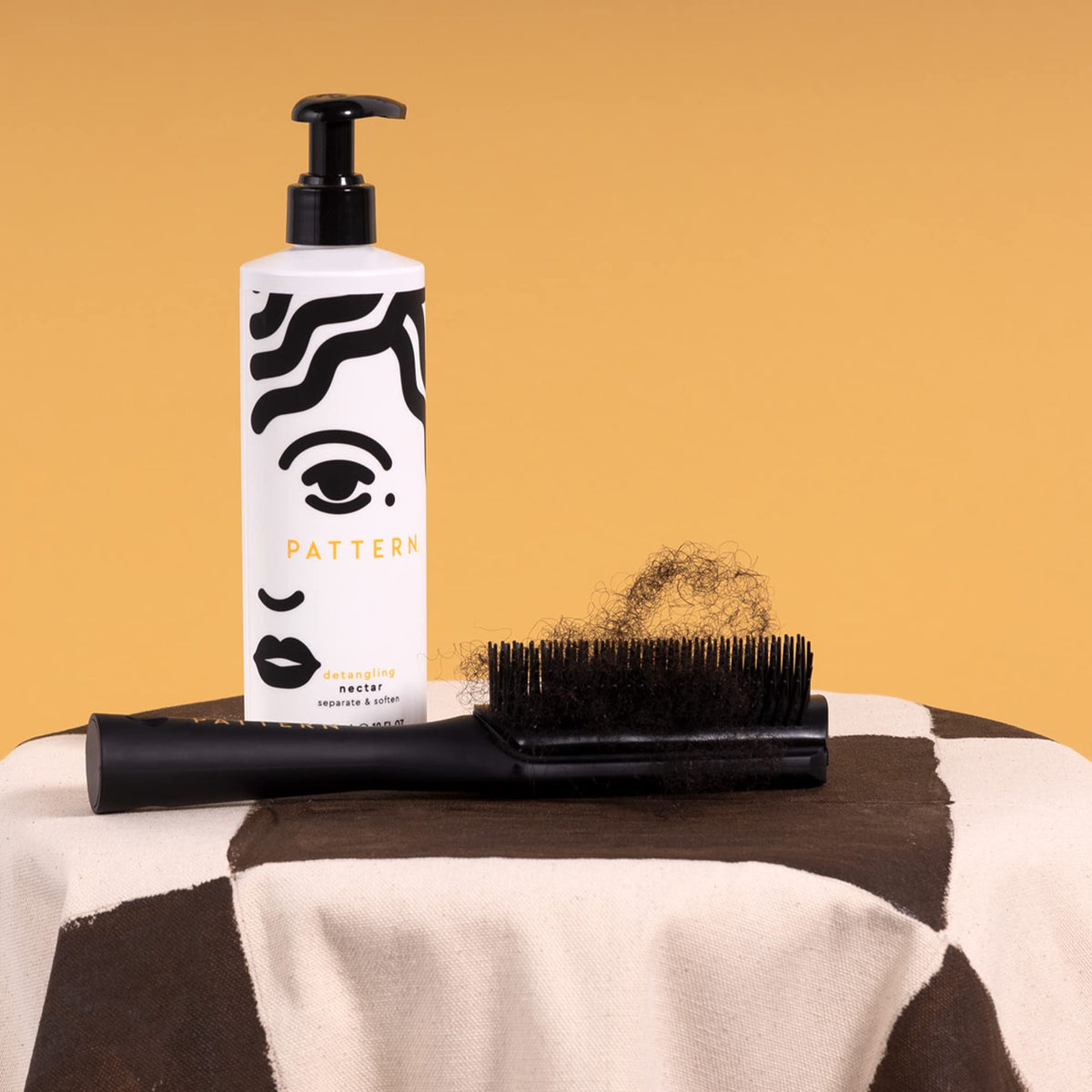 PATTERN on styling station during wash-day to illustrate practical home use