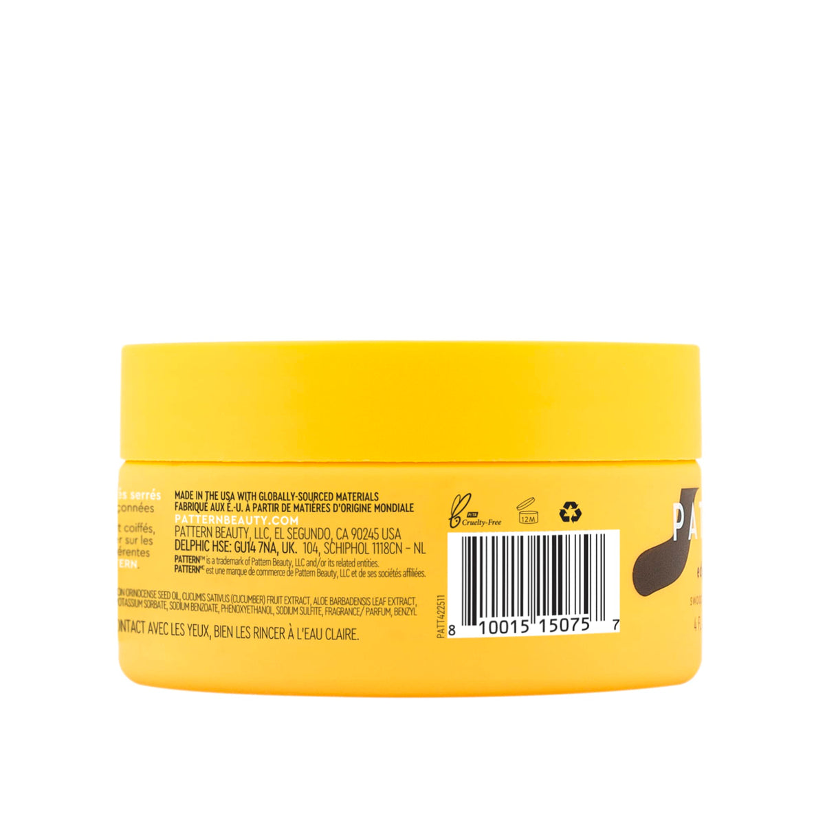 PATTERN texture close-up revealing creamy mango-infused formula for conditioning