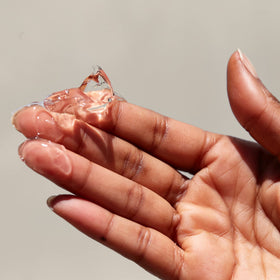 PATTERN gel applied on curly hair demonstrating defined, frizz-controlled curls