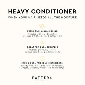 PATTERN creamy texture scoop demonstrating rich slip for easy detangling